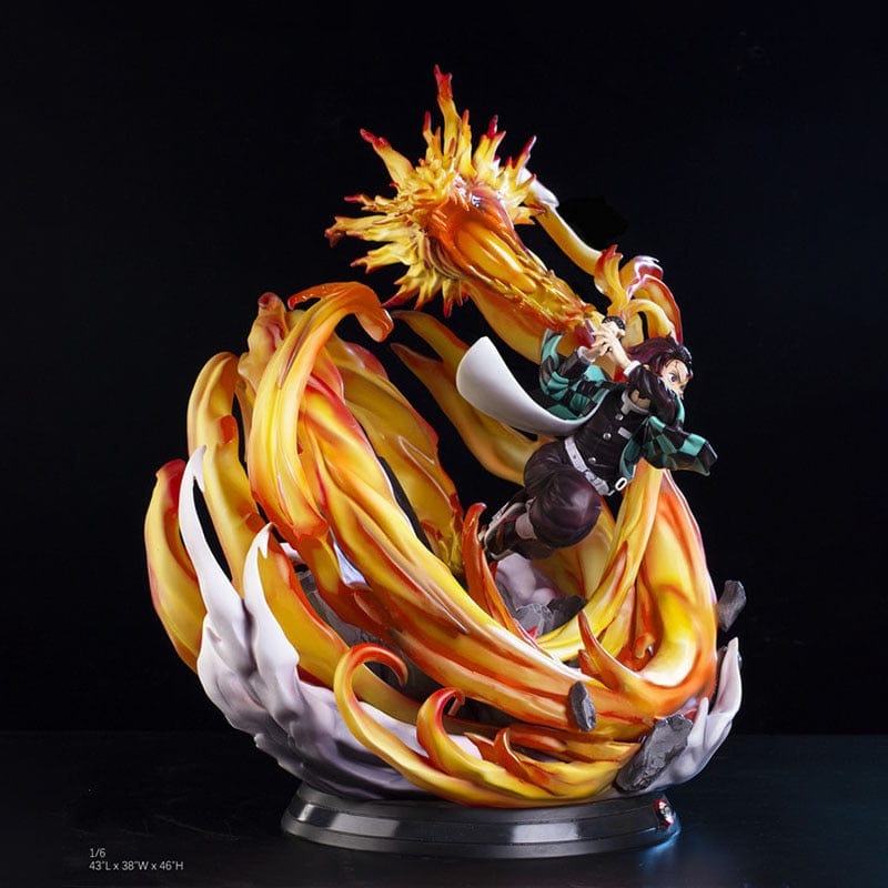 Figurine Collector en Resine Tanjiro Dragon de Feu Royaume Figurine