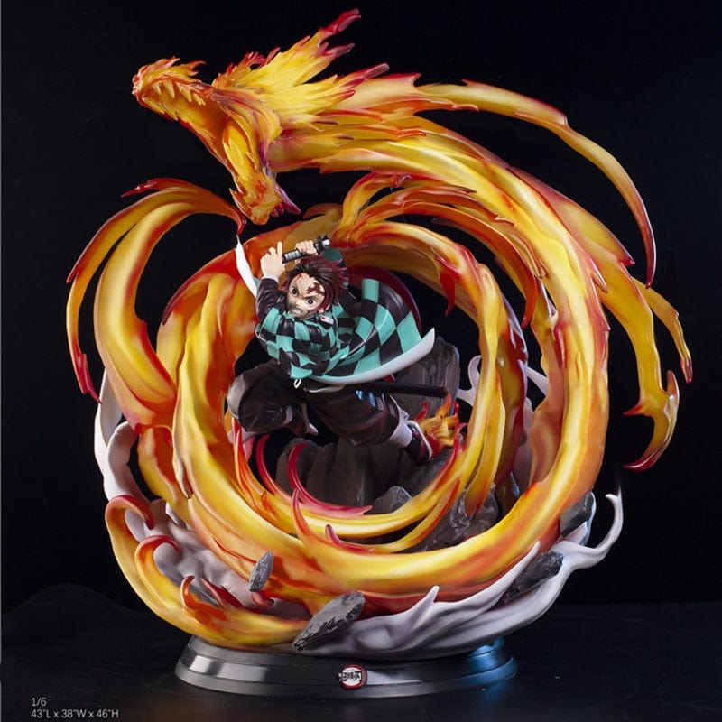 Figurine Collector en Resine Tanjiro Dragon de Feu Royaume Figurine