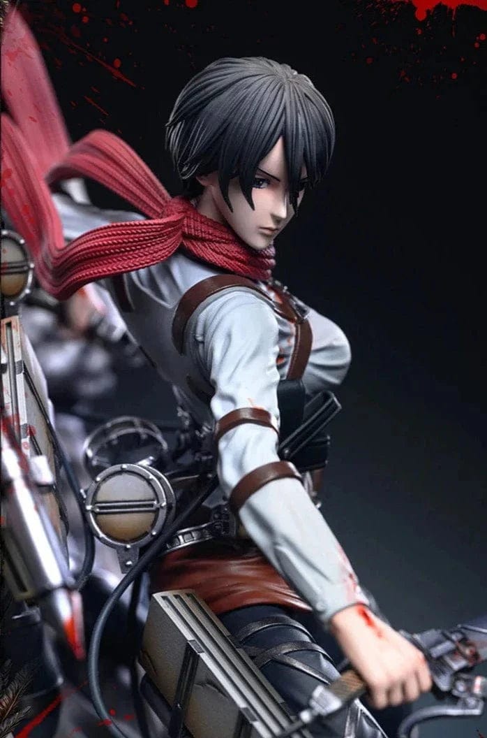 Figurine Édition Limitée en Resine Livai-Mikasa vs Eren Royaume Figurine