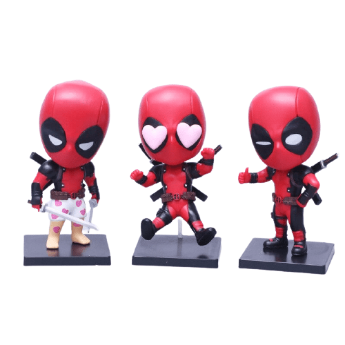 Pack 3 Mini Figurines Deadpool 2 Royaume Figurine