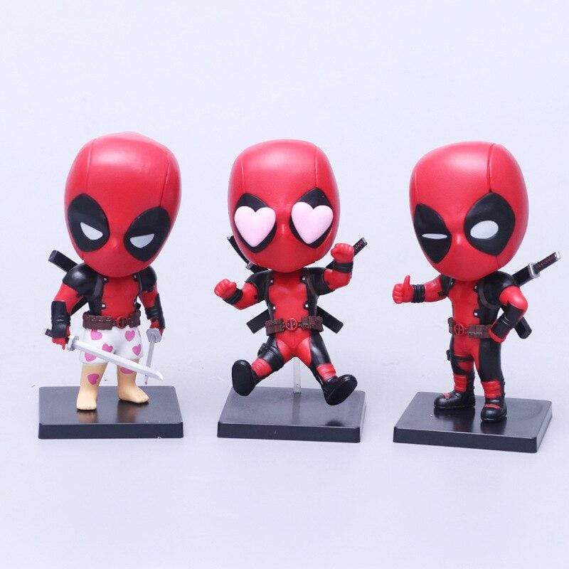 Pack 3 Mini Figurines Deadpool Royaume Figurine